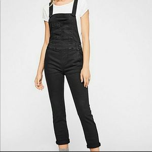 Free People Washed Denim Overall Size 27